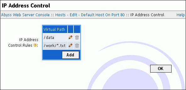 IP Address Control dialog